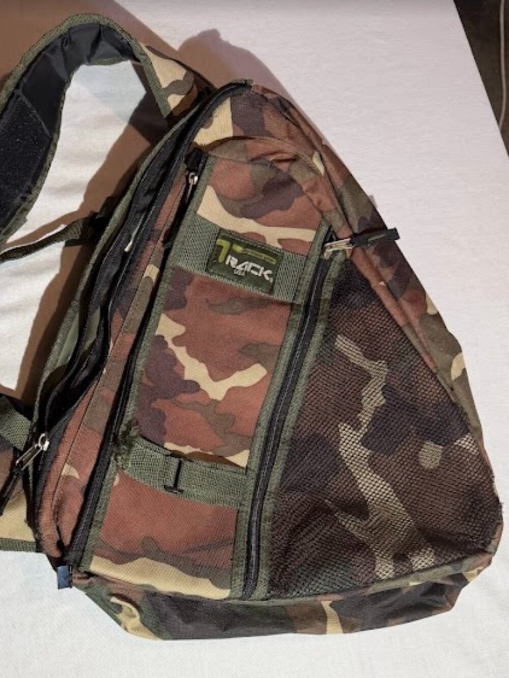 Track USA Camo Sling Backpack Crossbody Daypack with Padded Adjustable Strap